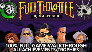 Full Throttle Remastered - 100% Achievement/Trophy Guide - Full Game Walkthrough (Xbox Game Pass)