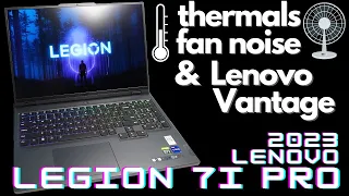 Lenovo Legion 7i Pro 2023 RTX 4090   Thermals, Fan Noise, Lenovo Vantage 4K