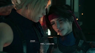 Jessie Flirting With Cloud (All Scenes) - Final Fantasy VII Remake