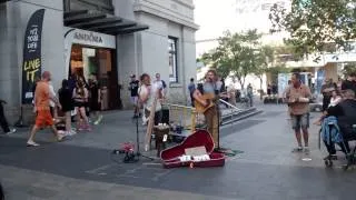 The Pierce Brothers - street gig in Perth
