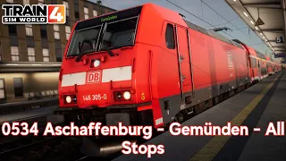 0534 Aschaffenburg - Gemünden - All Stops - Main-Spessart Bahn - BR 146.2 - #TrainSimWorld4