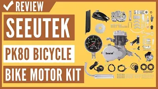 Seeutek PK80 80cc Bicycle Engine Kit 2-Stroke Gas Motorized Bike Motor Kit Upgrade with Speedoemter