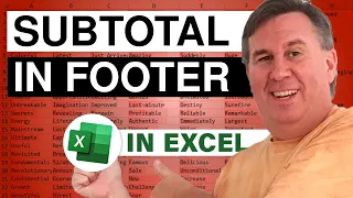 Excel - Subtotal in Footer Part 1 - Episode 1668