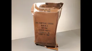 Eating 35 year Old US MRE Beef Stew Vintage Meal Ready to Eat Taste Testing Review