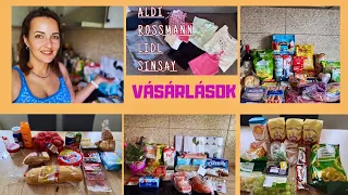 Vásárlások/ALDI, ROSSMANN, LIDL, SINSAY/