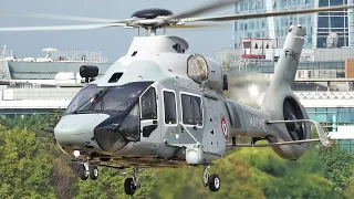 New Airbus Helicopters H160 landing and takeoff at Paris heliport | Marine française