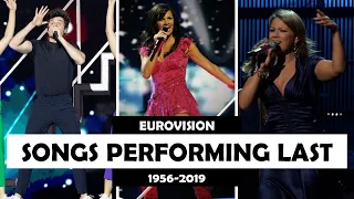 All Songs Performing Last | Eurovision 1956-2019