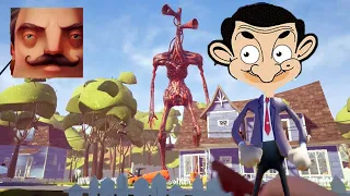 Hello Neighbor - My New Neighbor Mr Bean Act 2 Trampoline Gameplay Walkthrough