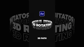 Create 3D Path Rotating Text in After Effects #tutorial