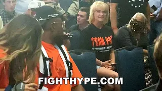 THE VERBAL EXCHANGE THAT STARTED NEAR BRAWL BETWEEN JAKE PAUL TEAM & TYRON WOODLEY