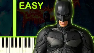 BATMAN THE DARK KNIGHT THEME - EASY Piano Tutorial