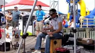 Juzzie Smith Australian Busker 2of12 at Halifax Buskers Festival 2012