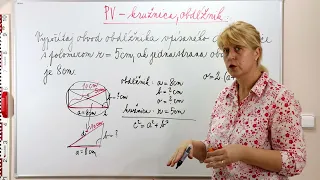 Matematika - Pytagorova veta - kružnica a obdĺžnik