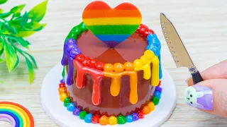 Rainbow Chocolate Cake | Best Of Miniature Chocolate & Rainbow Cake Decorating Idea | Tiny Cake Idea