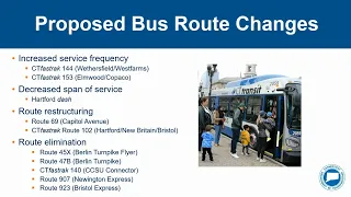 CTDOT Proposed Bus and Rail Service and Fare Changes Presentation | October 2023