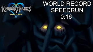 KH FM [Proud Mode] Darkside I [WR] Speedrun 0:16 [WORLD RECORD]