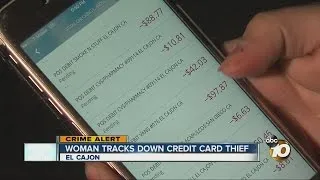 Woman tracks down credit card thief