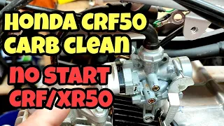 Honda CRF50 carb rebuild XR50 lets keep the kids rolling!