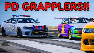 Using GRAPPLERS to catch Criminals in GTA 5 RP!