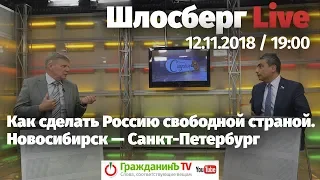 Как сделать Россию свободной страной. Новосибирск - Санкт-Петербург / Шлосберг Live #90 / 12.11.2018