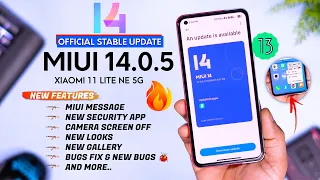 Xiaomi 11 Lite NE 5G MIUI 14.0.5 India Stable Update Full Changelog & features, MIUI Message back 🔥