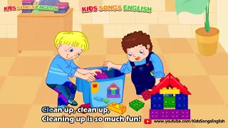 Kids learn English through songs: The Clean up Song  | Kid Song | Elephant English