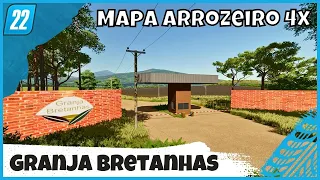 Mapa Arrozeiro 4X Granja Bretanhas com 3 Variedades de Arroz | FS22 Farming Simulator 22