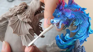 Sculpting a Water Dragon from Polymer Clay