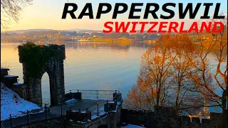 Rapperswil Switzerland 4K | A Sunny Winter Day | SWITZERLAND Tourism | Swiss Alps