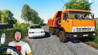 ПОГОНЯ ЗА ПЬЯНЫМ КАМАЗИСТОМ - FARMING SIMULATOR 19