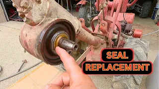 Old Troy-Bilt Horse Tiller Tine And Wheel Axle Seal Replacement
