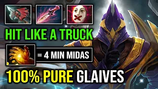 WTF 4Min Hand of Midas Solo Mid Silencer 100% Pure Glaives Max INT Hit Like a Truck Dota 2