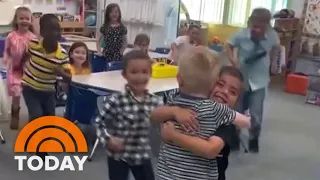 Pre-K student who moved away surprises graduating classmates