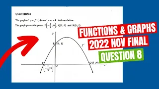 Question 8 Functions & Graphs Grade 12 Maths Paper 1 November 2022