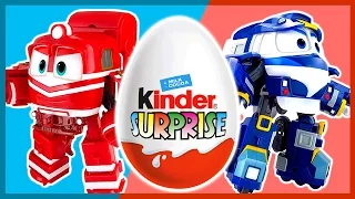 Мультик. Роботы. Поезда. Киндер сюрприз. Robot trains. Kinder Surprise. 로봇트레인