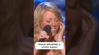 Mariah Carey speaking in whistle notes! #shorts #mariahcarey