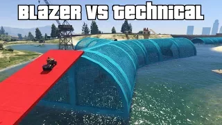 GTA 5 Online - Blazer Aqua VS Technical Aqua (Fun Modded LTS)