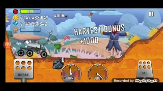 Hill Climb Racing 7189m in super countryside and potato picker achivement.