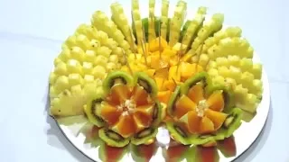 DELICIOUS SLICE FRUIT CENTER, HOW TO MAKE - By J.Pereira Art Carving Fruits and Vegetables