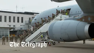 British troops begin returning to UK from Afghanistan as evacuation wraps up