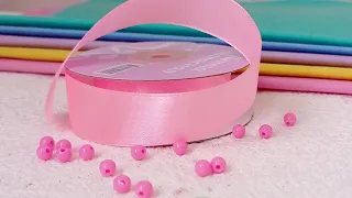 DIY 🎀 ВАУ!!! Вот так Просто можно сделать бантики из атласа и бусин 🎀 WOW bows