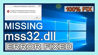 How to Fix mss32.dll is Missing from your computer