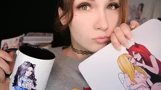 ASMR Whisper 📕👕🎧 about stickers, notebooks, T-shirts  [Subtitles] [Russian]