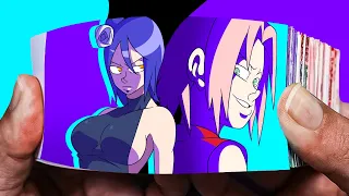 SAKURA vs KONAN | Naruto Parody Flipbook Animation