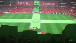 Arrepiante: Estádio da Luz canta hino nacional