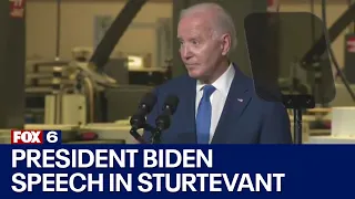 President Joe Biden visit to Sturtevant, talks about Microsoft facility | FOX6 News Milwaukee