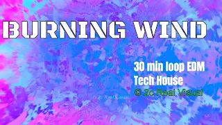 (30 min loop) Burning Windy Liquid ft. A-Team 4K EDM Tech House Intense Visuals