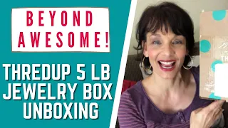 ThredUp 5 LB Jewelry Unboxing | Goodwill Blue Box Jewelry | Jewelry Jar Haul to Resell on Ebay 2020