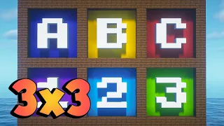 Minecraft: How to build 3x3 Letters and Numbers