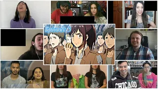 Attack on Titan | Shingeki no Kyojin season 1 episode 3 reaction mashup | 進撃の巨人